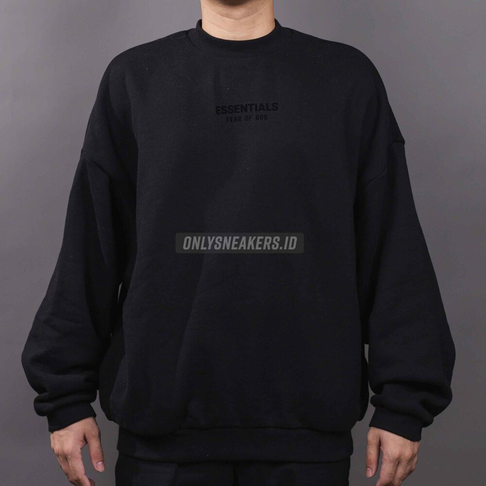 ESSENTIALS FOG CREWNECK SWEATSHIRT CORE JET BLACK