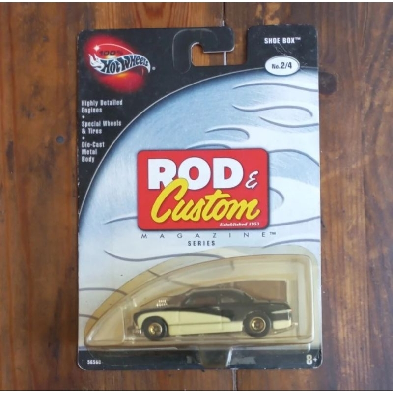 hot wheels 100% shoe box 1949 ford coupe rod & custom magazine diecast (t)