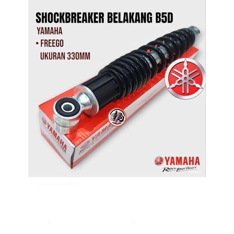 ORIGINAL GARANSI/ SHOCKBREAKER BELAKANG YAMAHA KUALITAS ASLI 100% UNTUK MOTOR YAMAHA FREEGO KODE:B5D