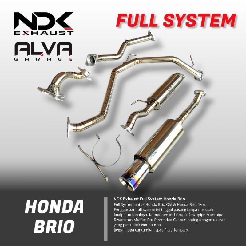 Knalpot Racing Mobil Brio NDK Exhaust Full System Brio NDK Exhaust Knalpot Mobil Racing NDK Exhaust