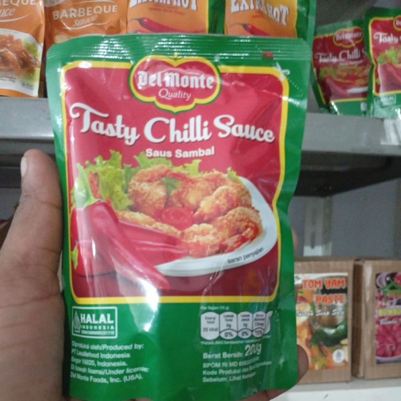

Delmonte tasty Chilli sauce saus sambal UK 200gr