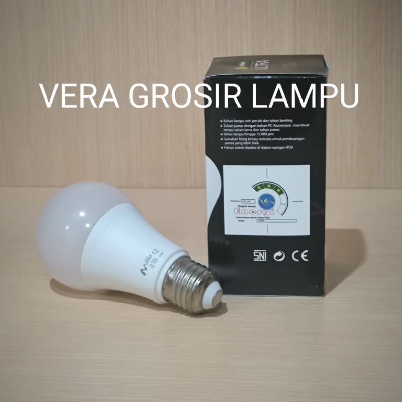 Paket 5 PC Michilux ULTRA lampu LED Bulb 12W cahaya putih 6500K E27