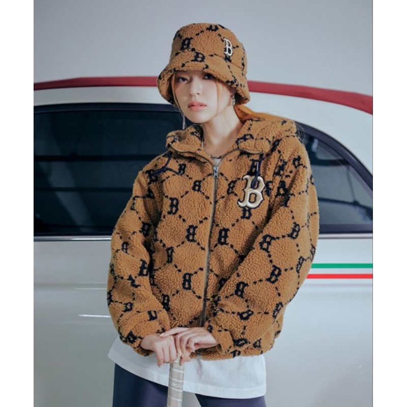 Jaket MLB Monogram Tumble Hoodie Jacket fashion branded murah trend prelove