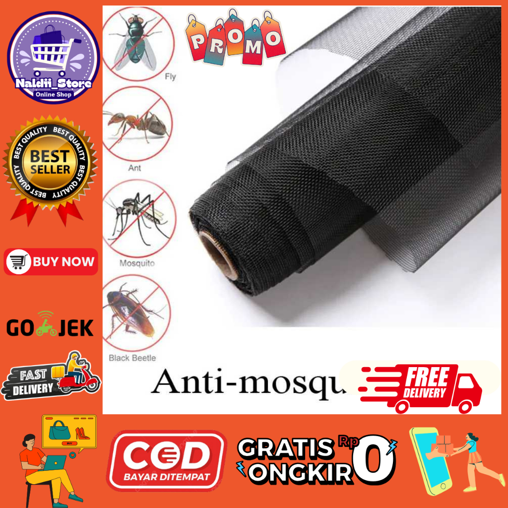 Kawat Nyamuk Jaring Kain Kasa Nyamuk Kasa Nyamuk Jaring Jendela Ventilasi Mosquito Net PP Nano / TL 
