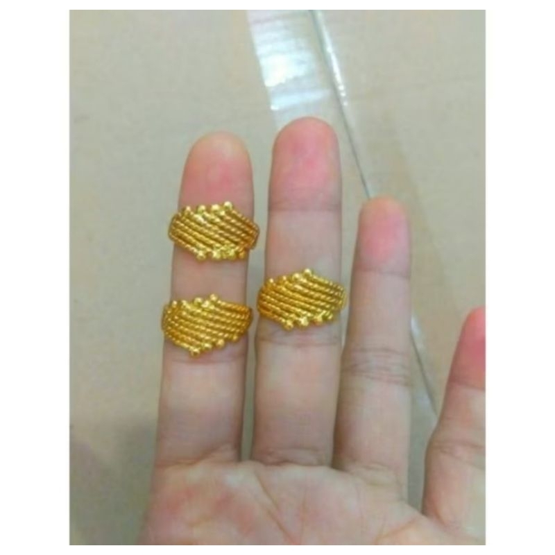 CINCIN MOTIF TERBARU 1 SUKU LAPIS EMAS 24k