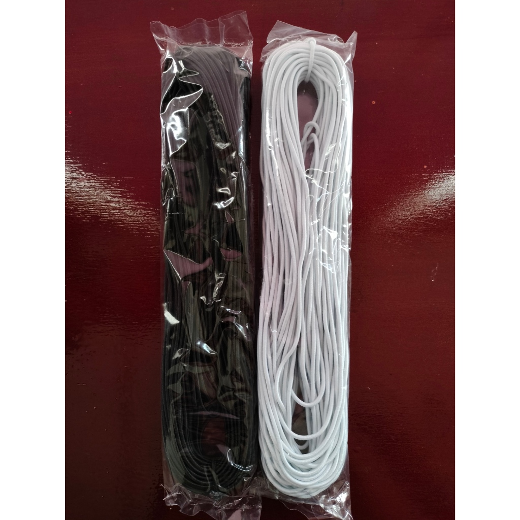 

Tali String Elastis 2mm | 27 meter | Hitam & Putih