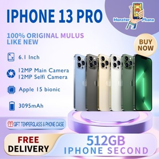 iPhone 13 Pro 512GB Second Original100% INTER OLED-Original Fullset Mulus Normal Like New Phone