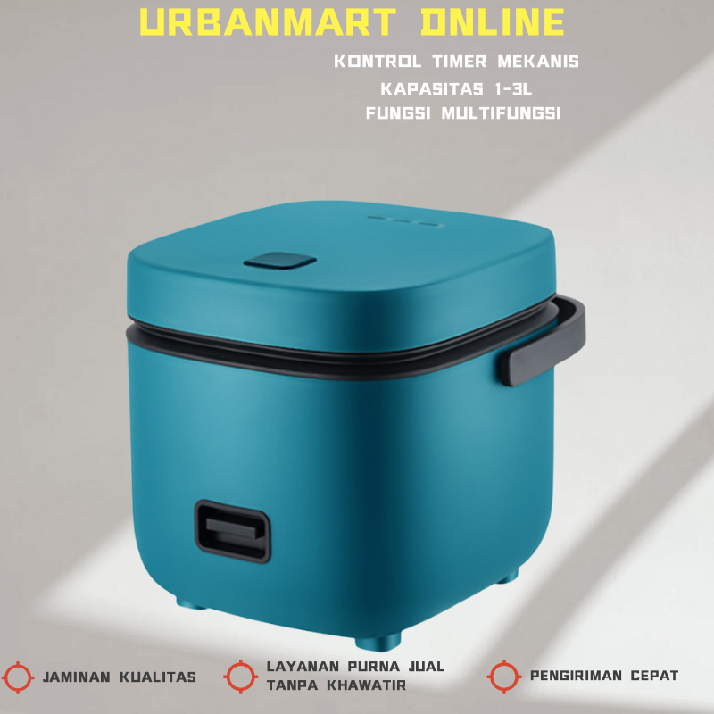 Mini Rice Cooker Listrik, Pemanas Makanan Otomatis Cerdas & Steamer Kecil untuk Rumah, Memasak Nasi,