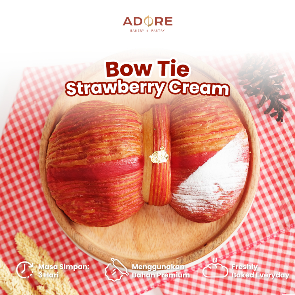 

BOW TIE STRAWBERRY CHEESE CROISSANT