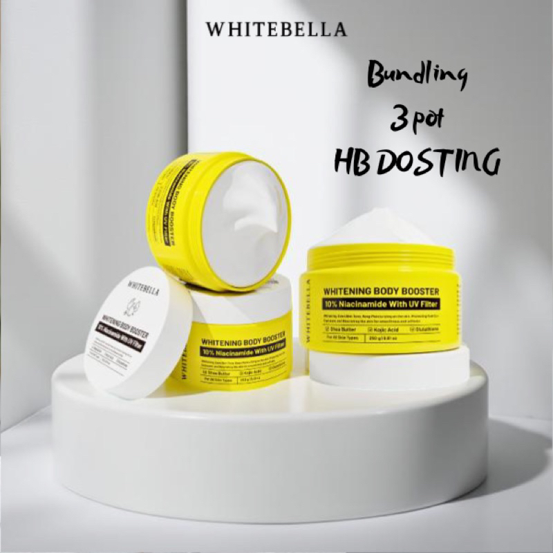 Whitebella (BUNDLING HB DOSTING) 3 pot x 250 gram body lotion whitening whitebella