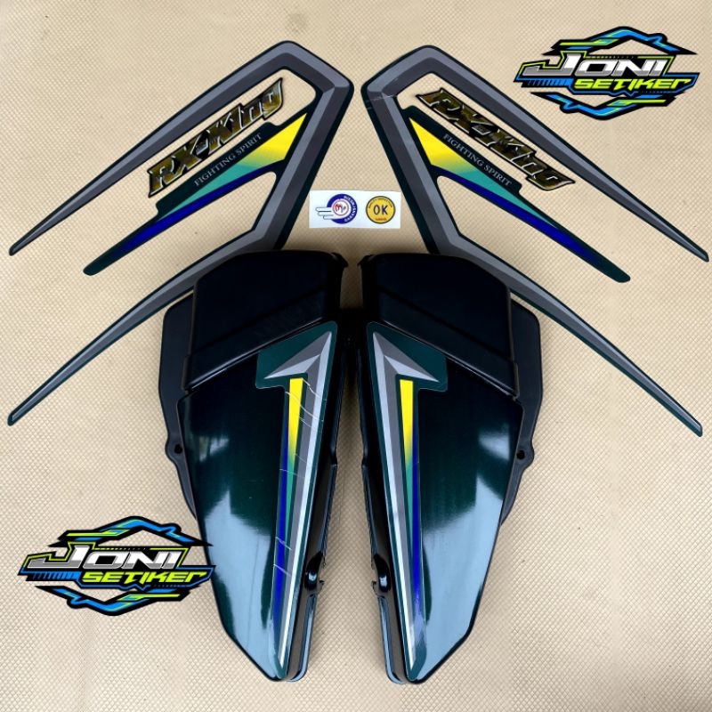 COVER BOK AKI RX KING HIJAU BOTOL FULLSET STRIPING 2001 HIJAU TEPONG AKI RX KING HIJAU BOTOL BOK AKI