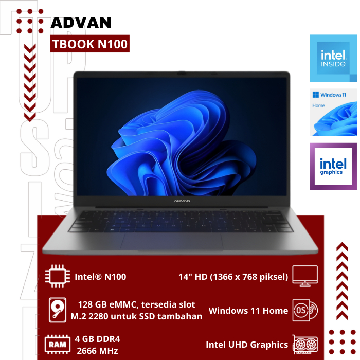 Advan TBook N100 Intel UHD Graphics