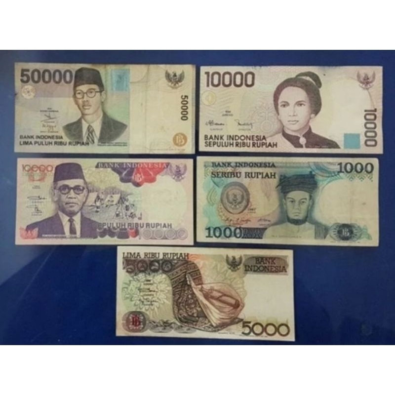 PAKET HEMAT UANG KUNO INDONESIA 5 LMBAR