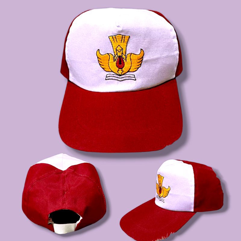 Topi Sekolah Anak SD Putih Merah Topi Sekolah SD Merah Putih