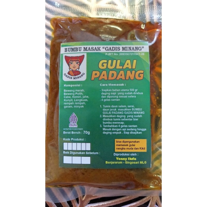 

bumbu siap saji/bumbu masak/bumbu padang/bumbu gulai/bumbu gulai padang/bumbu enak/bumbu praktis