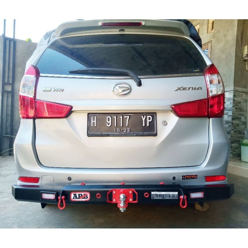 BUMPER TOWING ARB AVANZA /XENIA LAMA OFF ROAD COSTUM + LAMPU LED KNOCK DOWN MERAH.