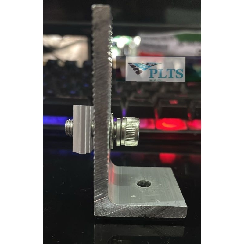 L feet penyangga rail solar panel aluminium