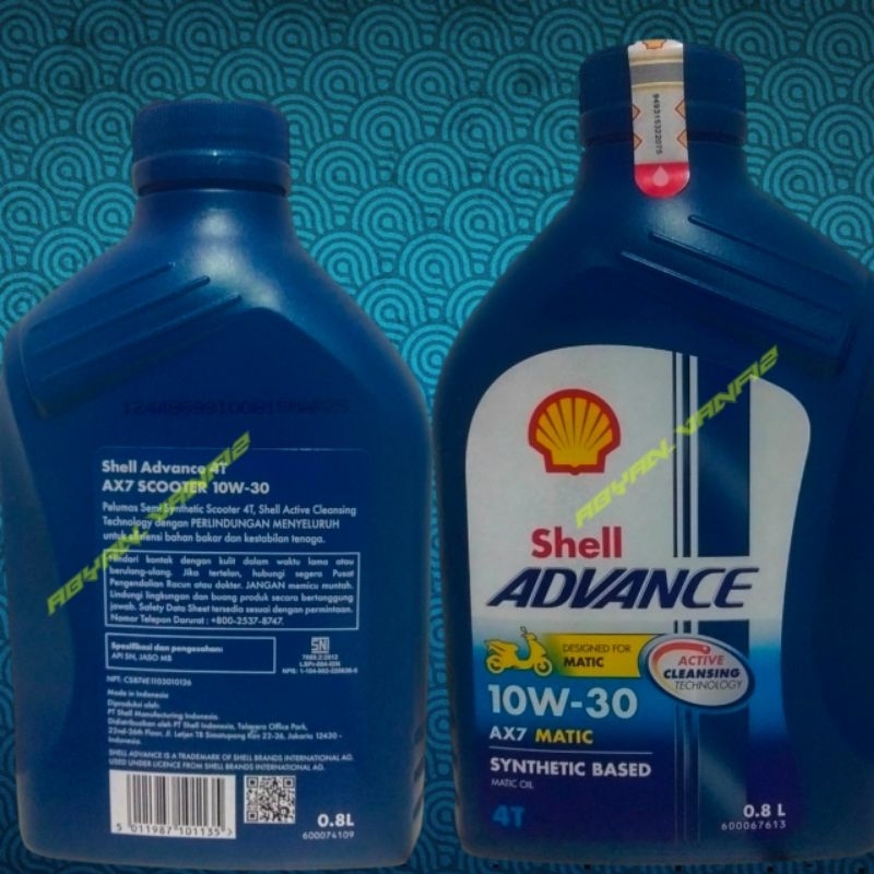 FGH SHELL AX7 MATIC OLI SHELL BEAT, VARIO,MIO, NOUVO, ALL MATIC (DIJAMIN ORINAL) AST