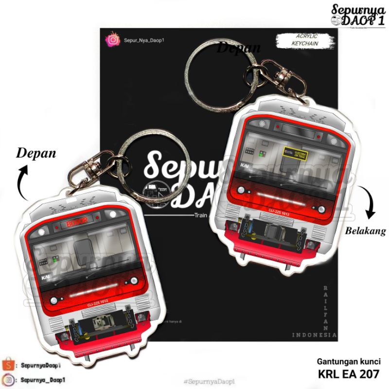 Gantungan kunci KRL Commuter Line Indonesia iE305