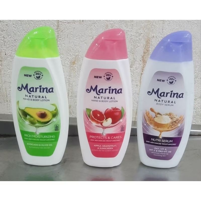 marina natural handbody serum botol kecil