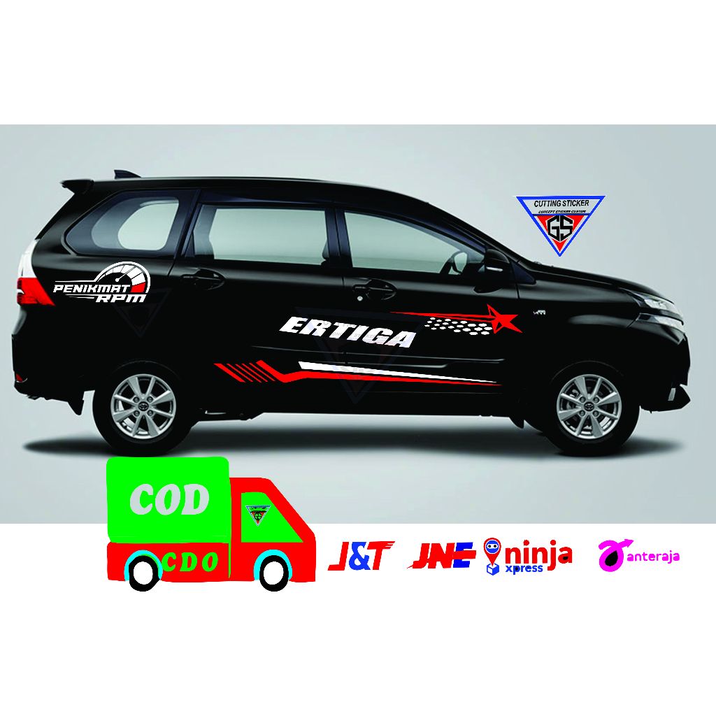 stiker mobil ertiga stiker list body samping mobil ertiga sigra inova dll