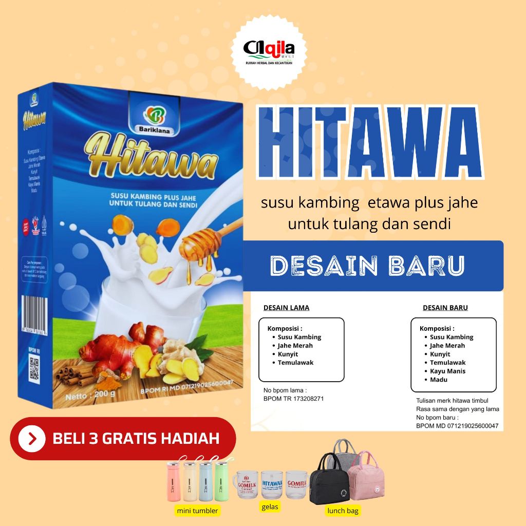 

HITAWA Susu Kambing Etawa Plus Herbal Jahe Kunyit Temulawak