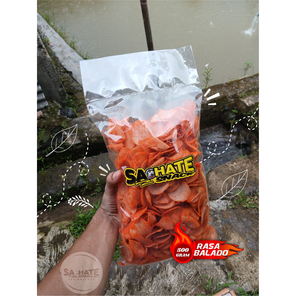 

Keripik Molring Sa-hate Snack Tasikmalaya Rasa Balado - 500gr