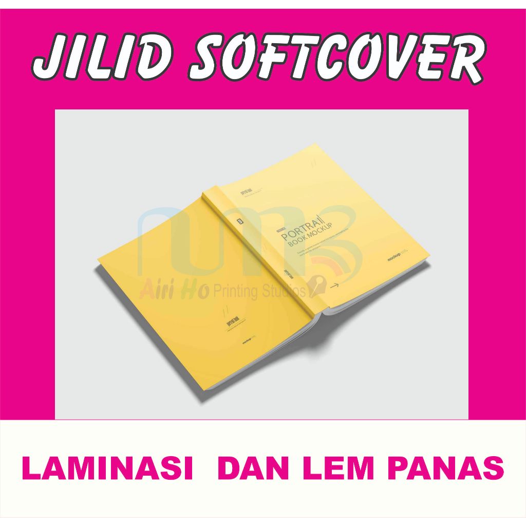 

Jilid buku softcover lem panas cover laminasi glosy