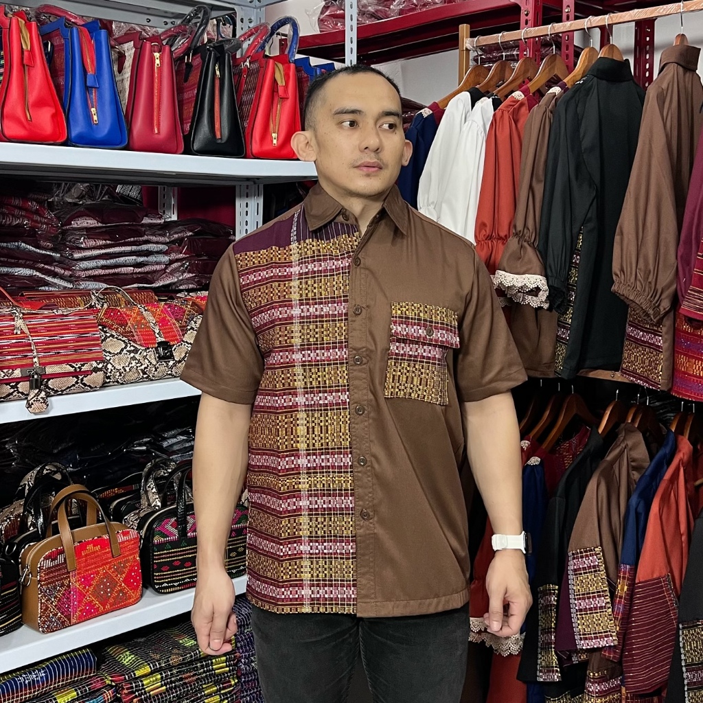 Kemeja Pria Tenun Ulos RAGIHOTANG ASLI Model : Katrina