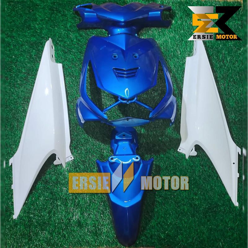 Full Set Bodi Honda beat karbu cover body halus beat karbu biru muda putih 2010-2012