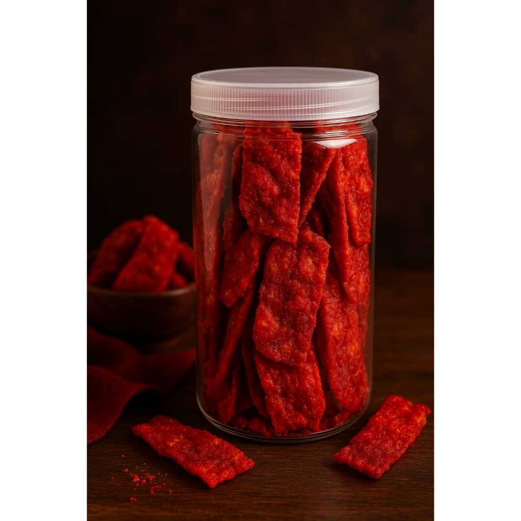 

keripik sentul khas BOGOR ( rasa balado pedasss )