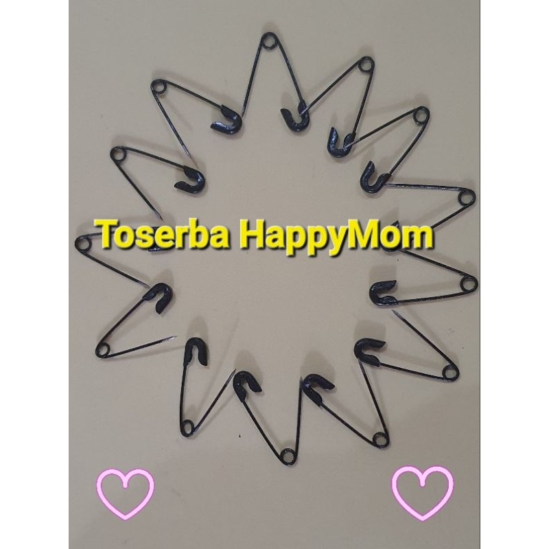 Peniti hitam kecil 2cm (kemasan plastik)