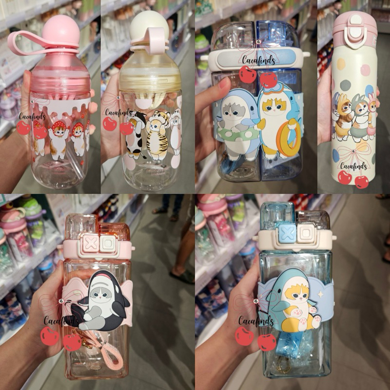 OHSOME x Mofusand‼️Botol Minum Plastik / Double drinking Split Water Bottle Mofusand Sharp Aikesi Co