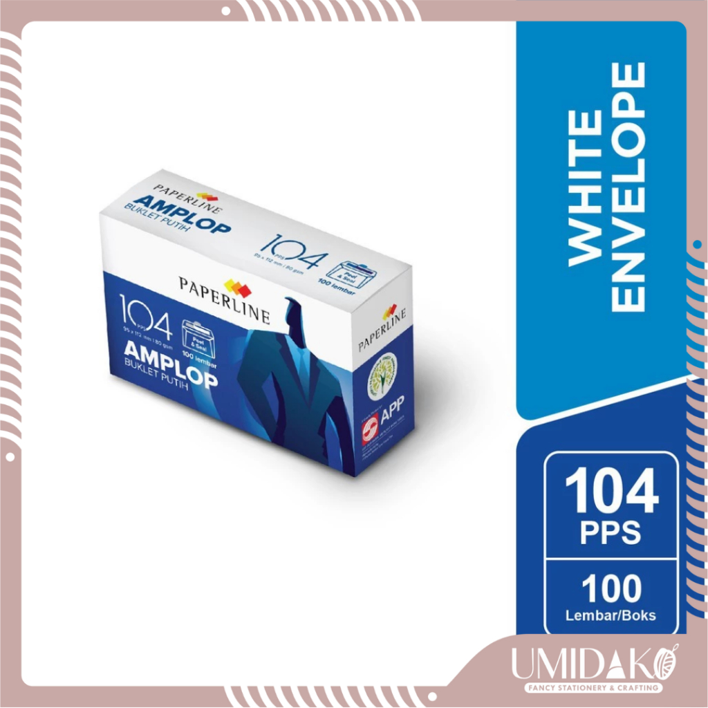 

[UMIDAKO] AMPLOP PUTIH POLOS ENVELOPE PAPERLINE 104 PPS