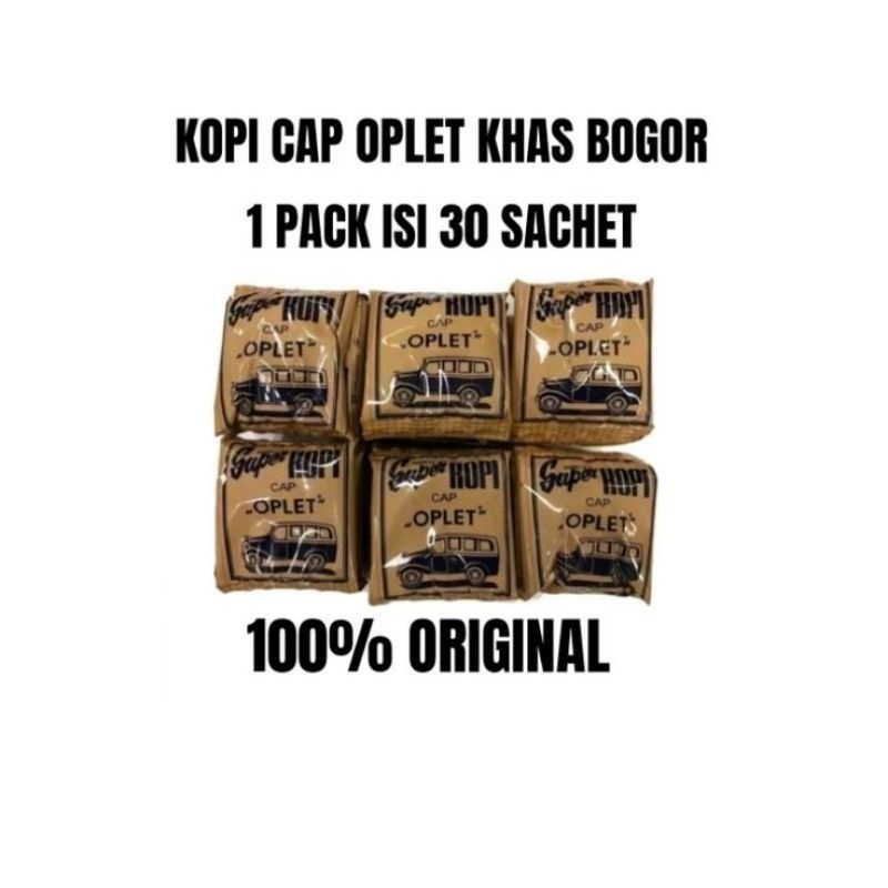 

Kopi oplet tanpa gula | 1 pak 30 saset khas bogor