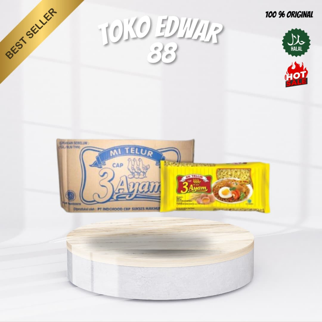 

MIE TELUR 3 AYAM 1 DUS ISI 20 PCS