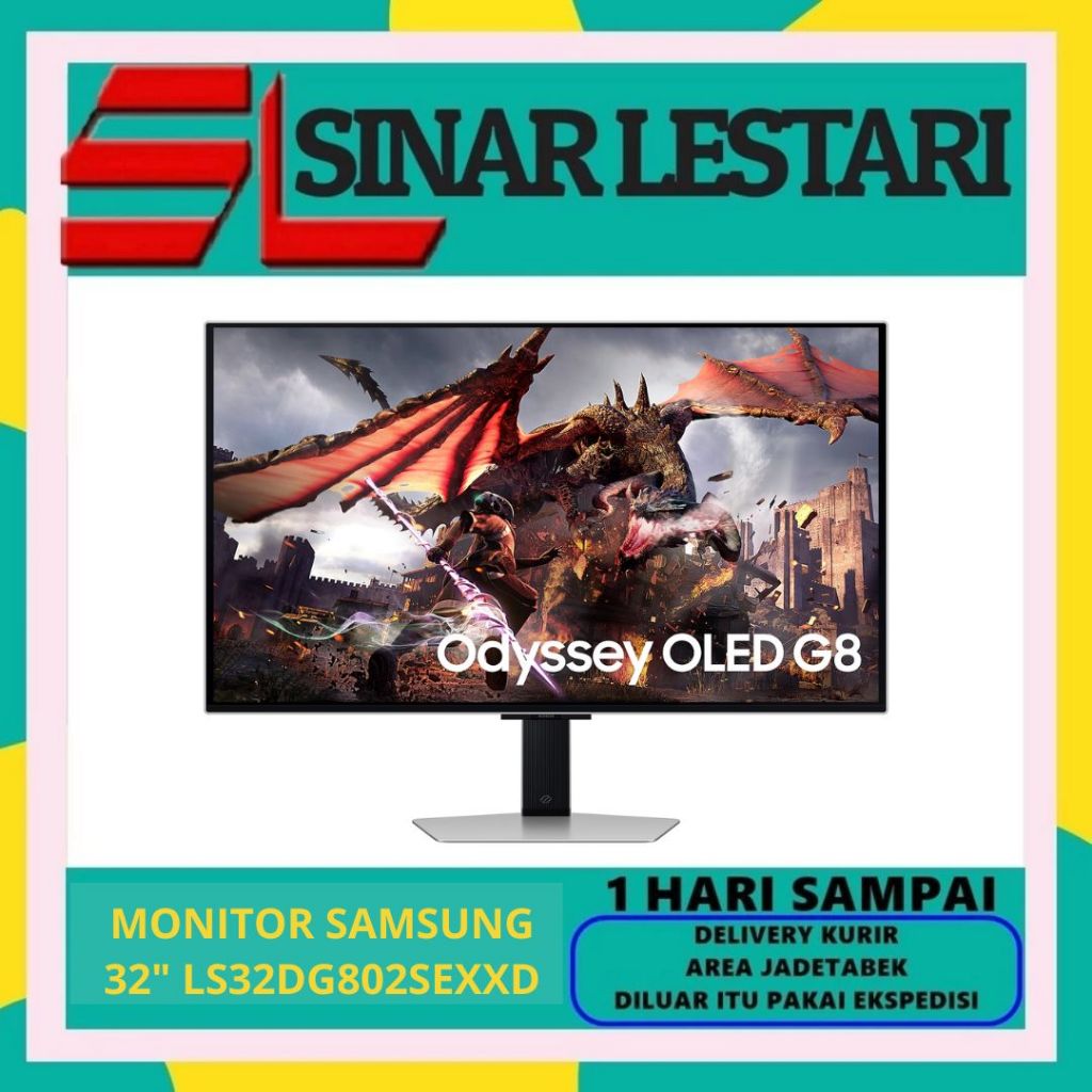 SAMSUNG LS32DG802SEXXD GAMING MONITOR 32 INCH Odyssey OLED G8 G80SD UHD 240Hz