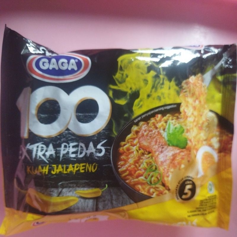

MIE GAGA 100 KUAH JALAPENO EXTRA PEDAS / MIE KUAH PEDAS / MIE CEPEK