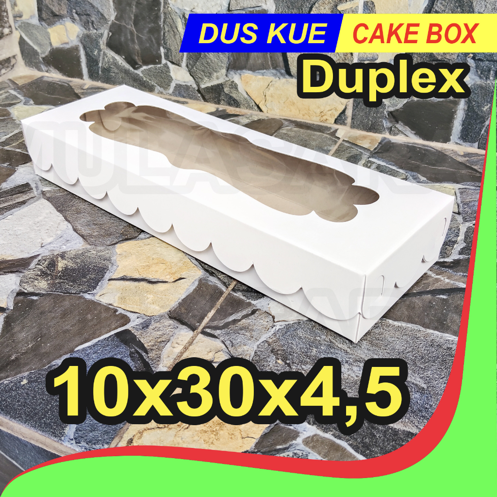 

Dus Kue 10x30x4,5 DUPLEX/ 10x30 / Cake Box / Kotak Kue Brownies