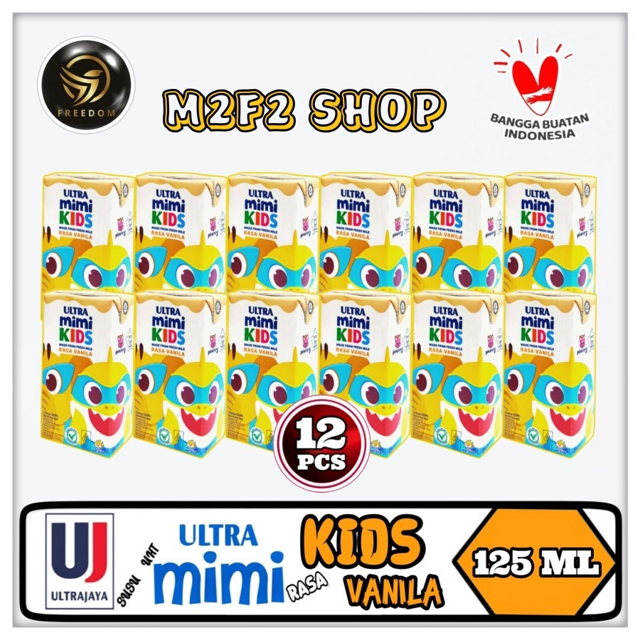 

Susu Ultra Milk Mimi Kids Kotak UHT Rasa Vanila | Vanilla - 125 ml (Kemasan 12 Pcs)