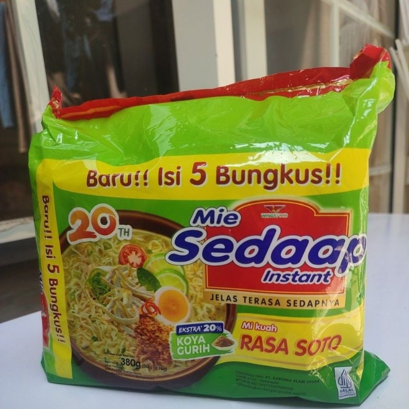 

mi sedap soto 1 pack isi 5