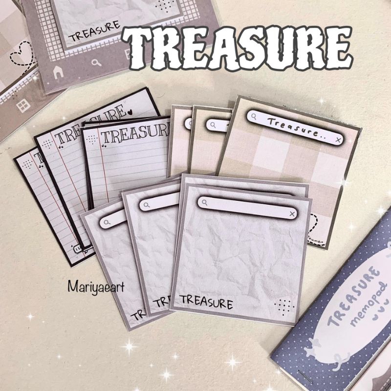 

Mariyaeart -Treasure Memo Sheet | treasure memopad kpop buku korea jurnal kpop | stickynote kpop | memopad korean | journaling korean | seventeen nct enhypen memo