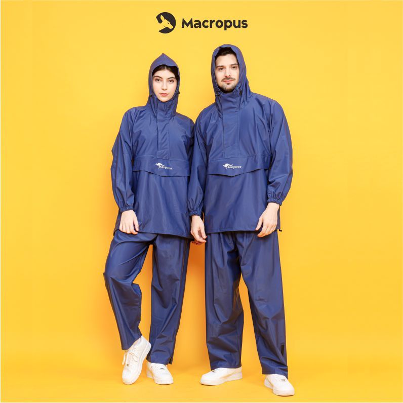 MACROPUS KANGAROO RAINCOAT Jas Hujan Anti Rembes Macropus Orinal Official Cowok Cewek Dewasa Saku