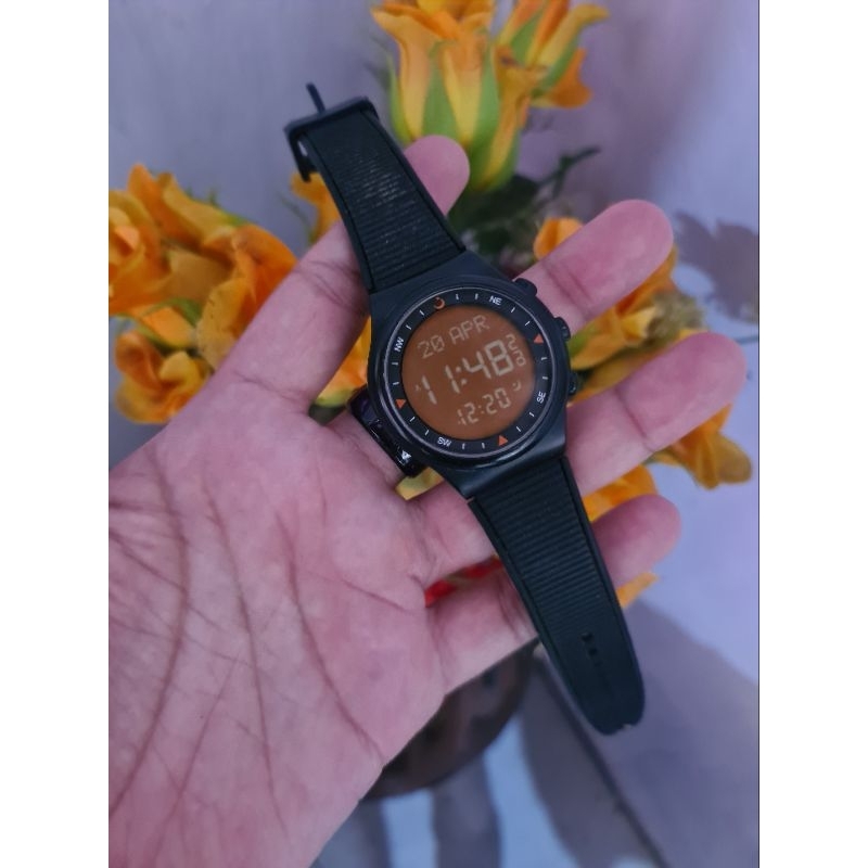 Jam tangan AL FAJR WY-16 dial oren vintage original
