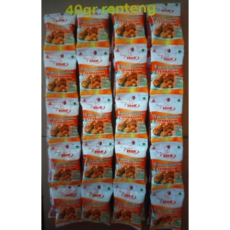 

Tepung Bumbu serbaguna rasa kriuk 40gr / 20pcs