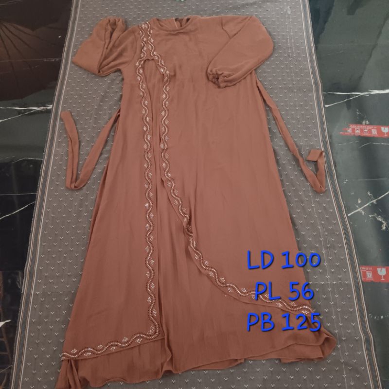 PL Gamis Premium coklat milo like new