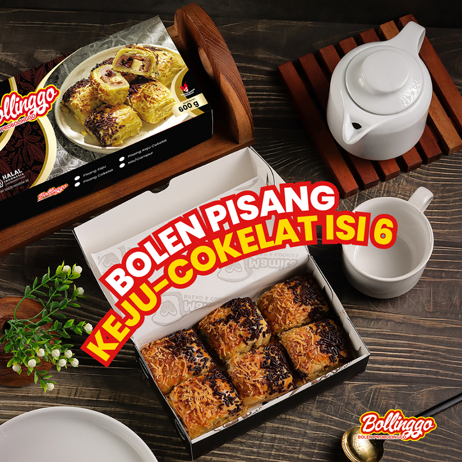 

Pisang Bolen Bollen Pisang Keju Cokelat Coklat Oleh-oleh Khas Bromo Probolinggo 1 Box Isi 6 Pcs
