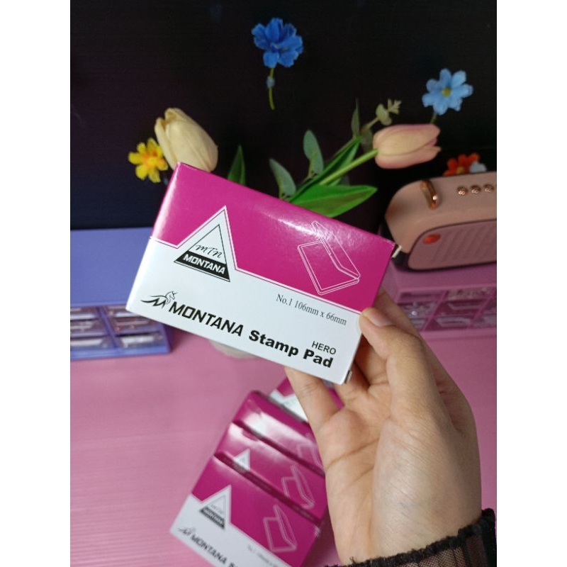 

[Aestheyic by fss.id] stamp pad montana No.1 106x66mm sudah ada tinta ungu