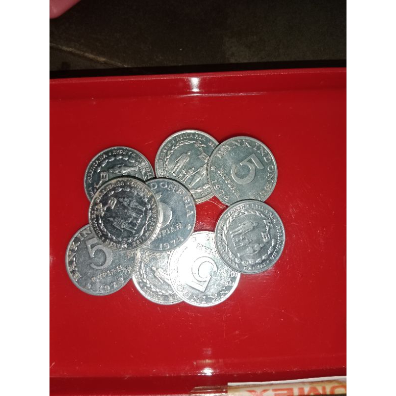 uang koin 5 rupiah KB tahun 1974