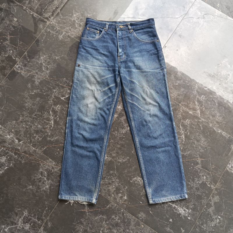 Celana Jeans Jagger Standar fit fading raw denim second
